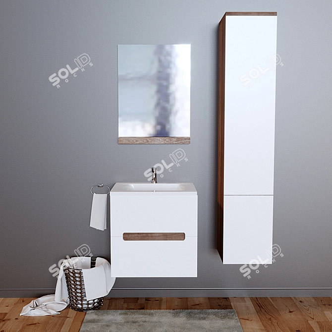 Modern Bathroom Furniture by RAVAK 3D model image 1