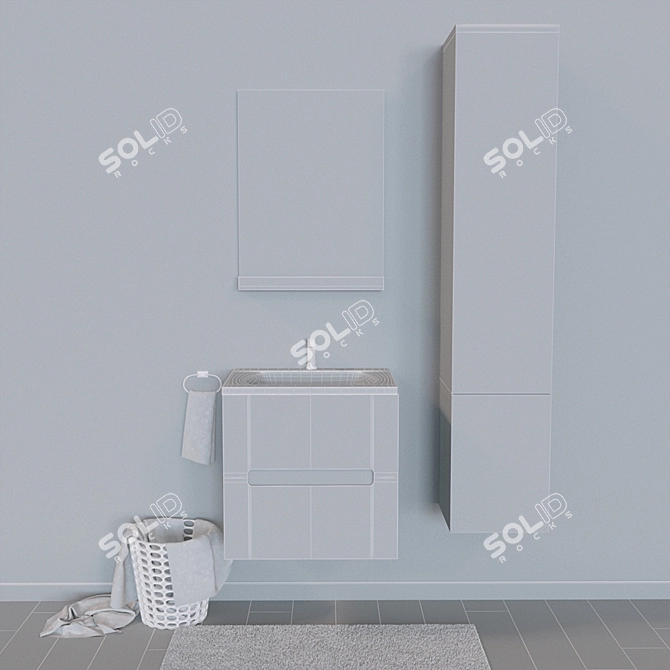 Modern Bathroom Furniture by RAVAK 3D model image 3