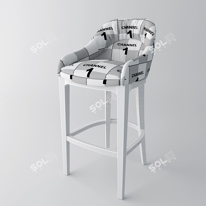 Elegant Halo Caza Barstool 3D model image 3