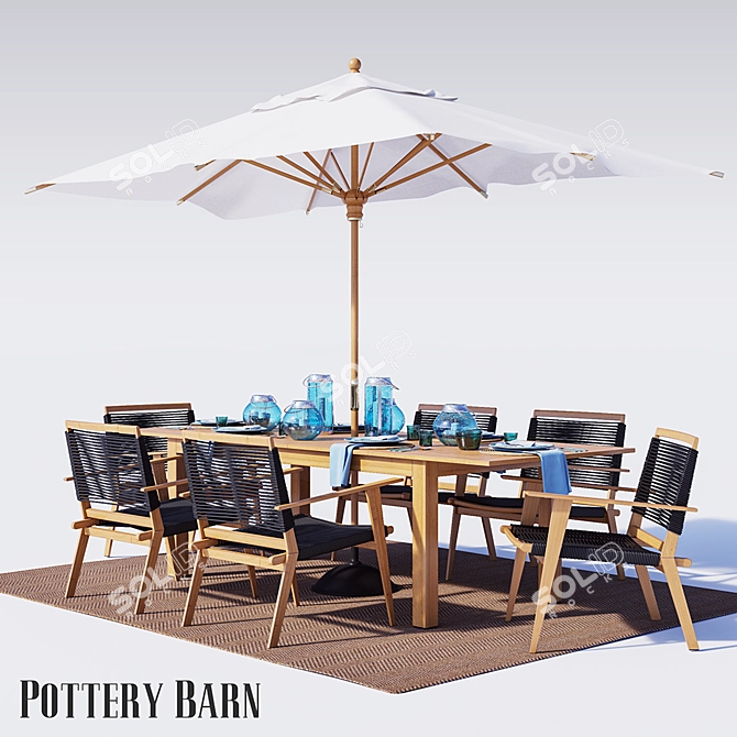 Palmer Rope Outdoor Furniture 3D model image 1