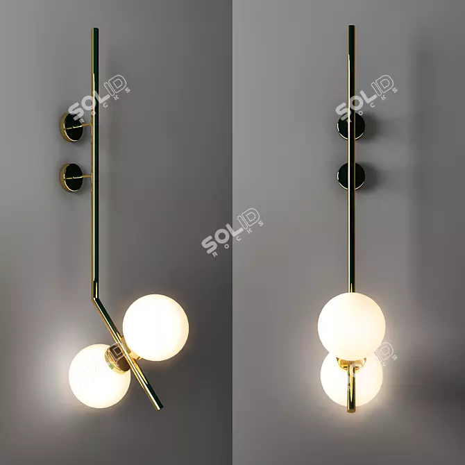 Elegant Wall Light by Mobilfresno 3D model image 1