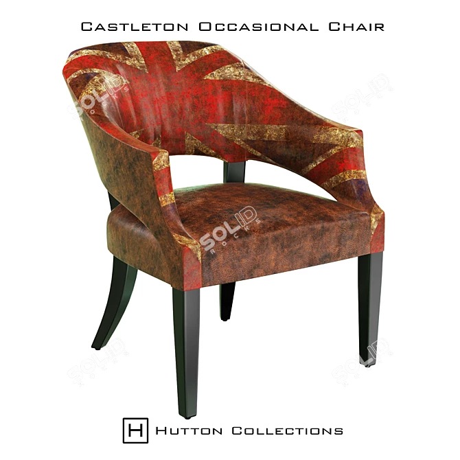 Elegant Hutton Castleton Chair 3D model image 1