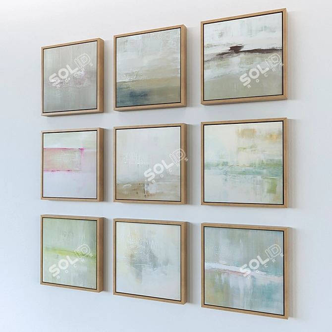 Elegant Pastel Art Set by John-Richard 3D model image 2