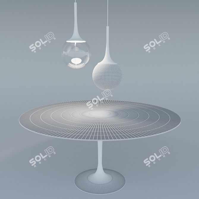 Tavolo Glass Ball Suspension Table 3D model image 2