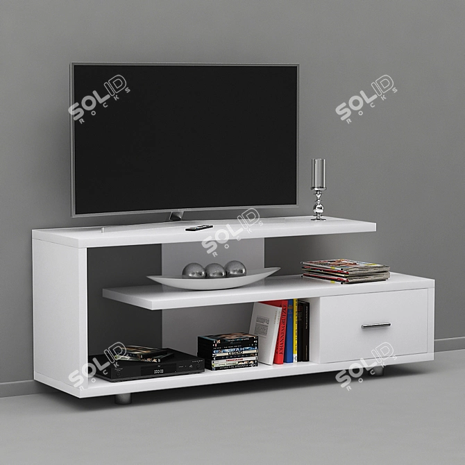 Monarch White Centered Object 3D model image 2