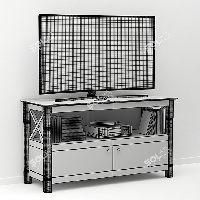 Winsome Wood Xola - Stylish Centered Object 3D model image 2