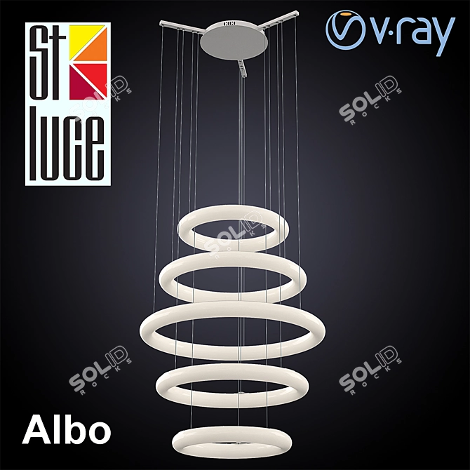 St Luce Albo: Elegant Pendant Chandelier 3D model image 1