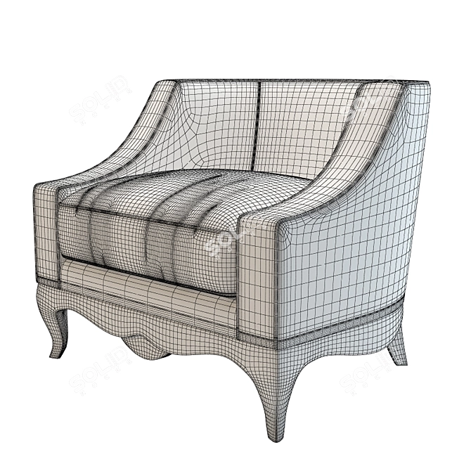 Opera Contemporary Margherita Armchair: Elegant Comfort for Any Space 3D model image 3