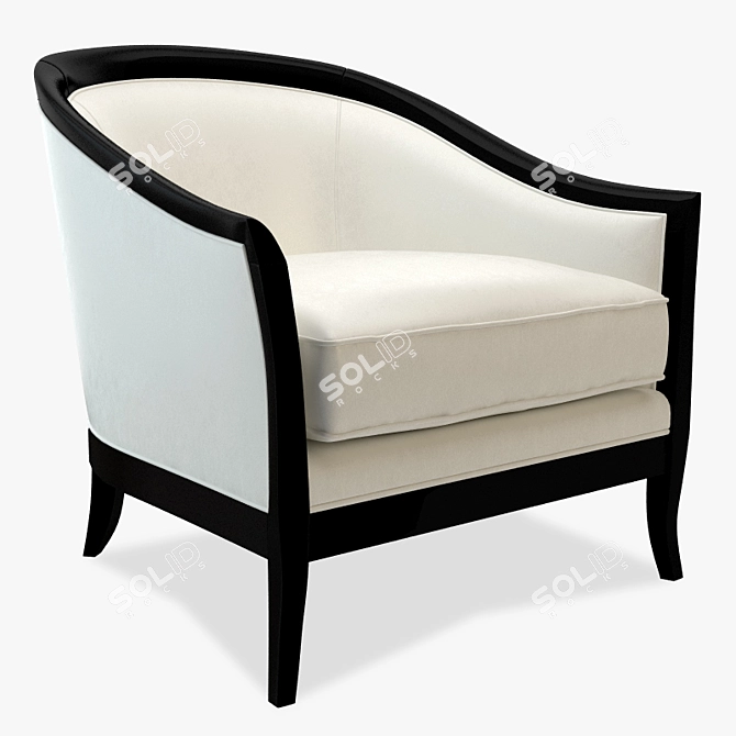 Sophisticated Opera Marta Armchair 3D model image 1