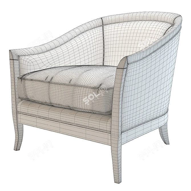 Sophisticated Opera Marta Armchair 3D model image 3