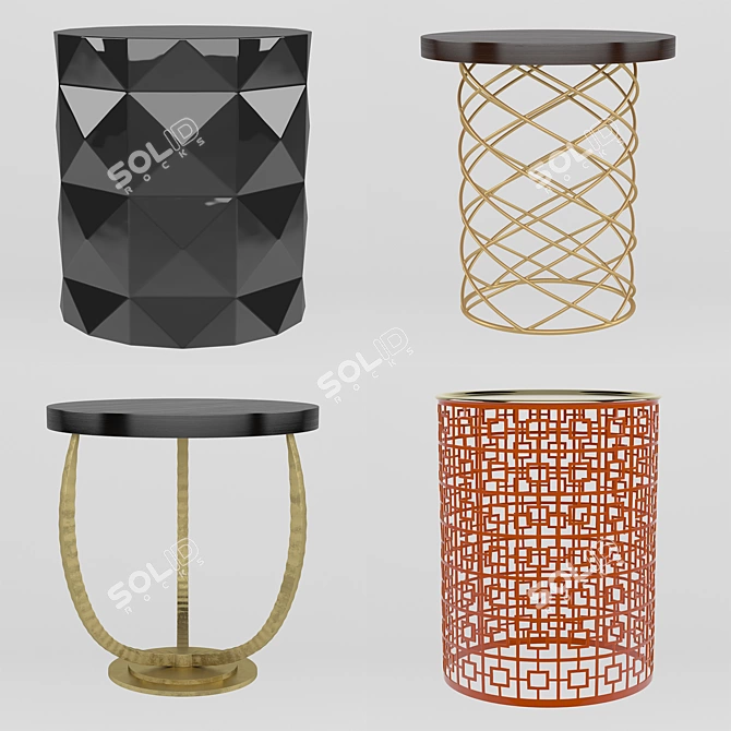 Designer Collection Tables 3D model image 1