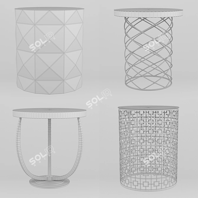 Designer Collection Tables 3D model image 2