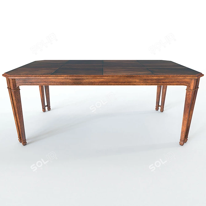 Elegant Palisade Dining Table 3D model image 1