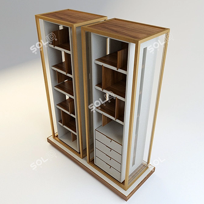 Giorgetti Glass Swivel Cabinet 3D model image 2