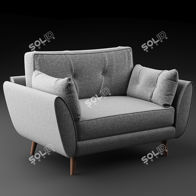 Zinc Cuddler: Luxurious and Stylish 3D model image 1