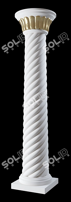 Eastern Indian Decorative Column 3D model image 2