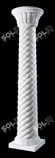 Eastern Indian Decorative Column 3D model image 3