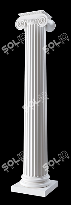 Ionic Column Sculpture: Elegant Design 3D model image 2