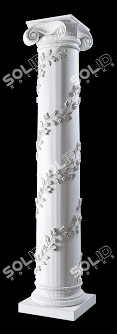 Elegant Ionic Column 3D model image 3