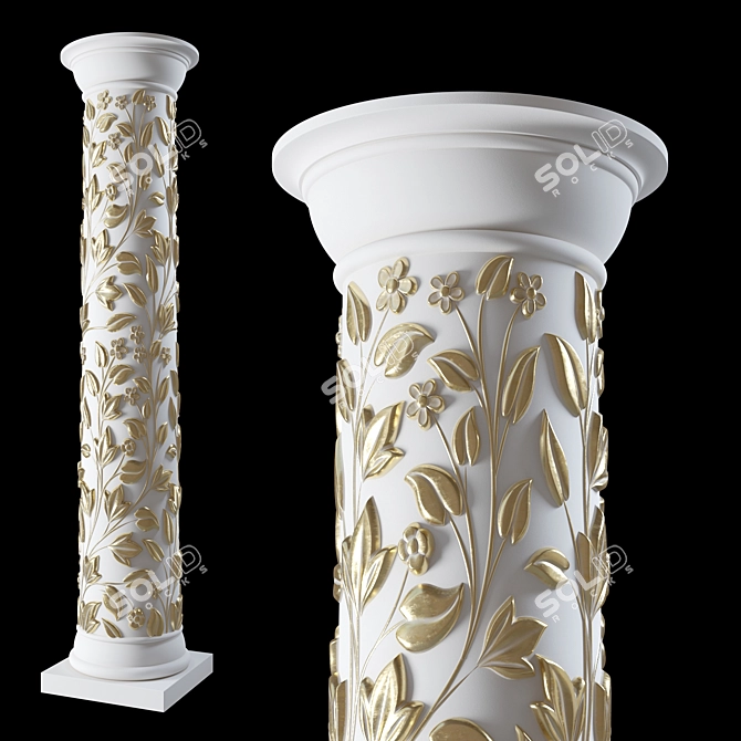 Modern Doric Column 3D model image 1