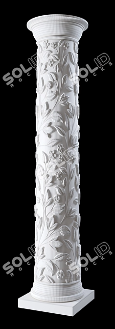 Modern Doric Column 3D model image 3