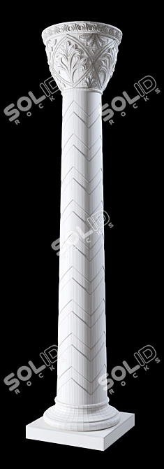 Luxurious Eastern Column 3D model image 3