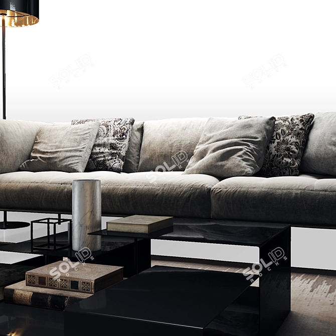 Elegant Rod Sofa: 2014's Finest 3D model image 2