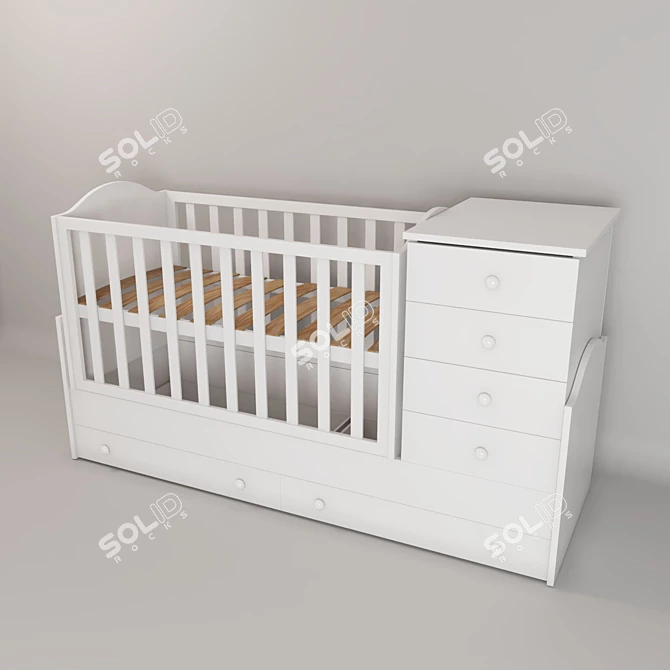 Dreamland Baby Crib 3D model image 1