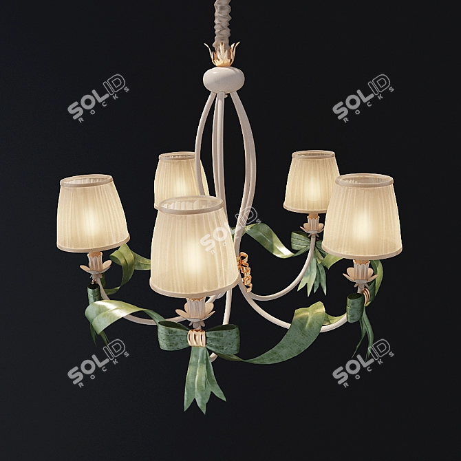 Elegant Epoca 5-Light Chandelier 3D model image 1