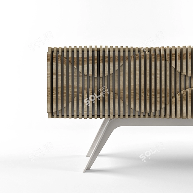 Sleek Glissando Credenza: Functional Elegance 3D model image 2