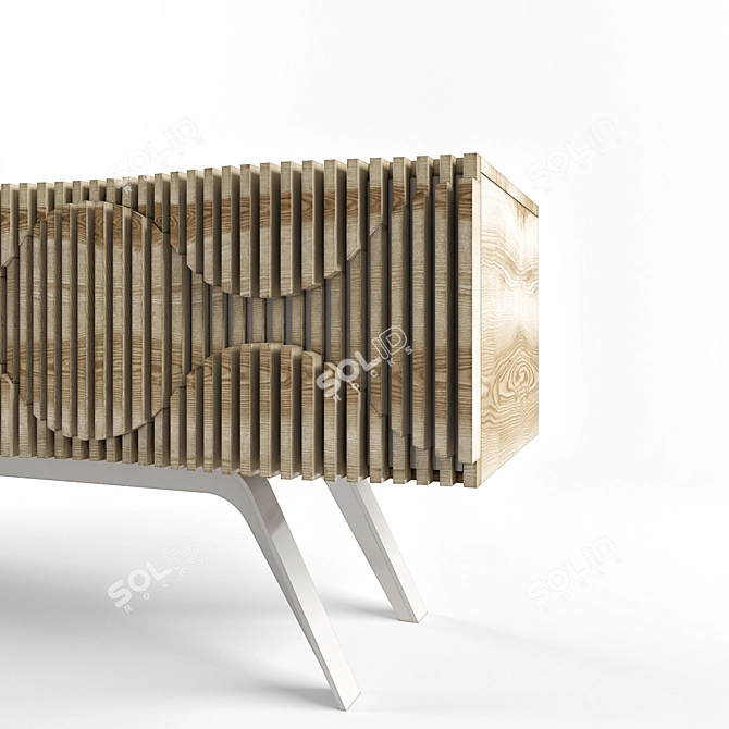 Sleek Glissando Credenza: Functional Elegance 3D model image 3