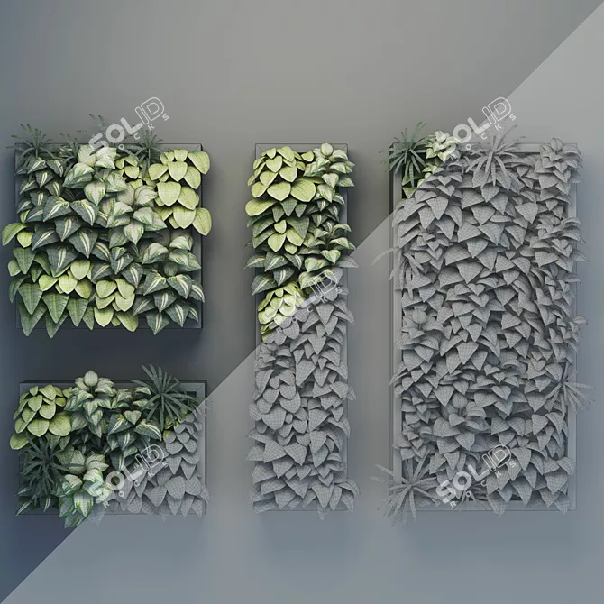 Versatile Vertical Garden Modules 3D model image 3