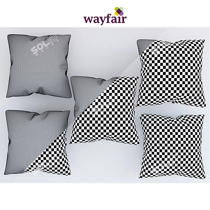 Cozy Comfort Pillow Set 3D model image 2