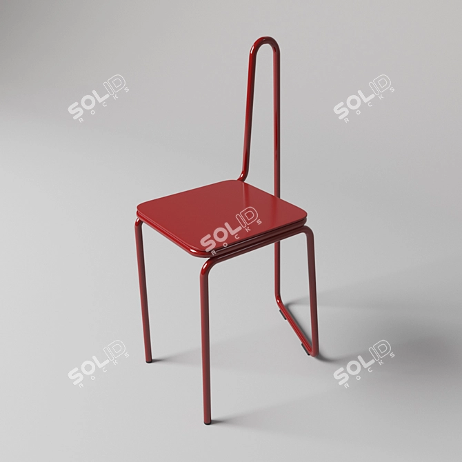 Metal Art Chairs: Redefining Decor 3D model image 2