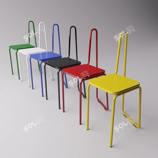Metal Art Chairs: Redefining Decor 3D model image 3