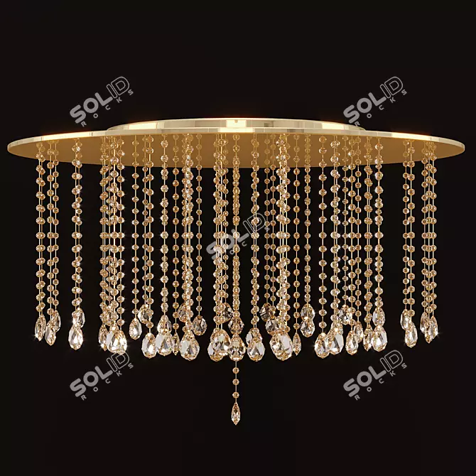 Elegant Crystal Chandelier 3D model image 1