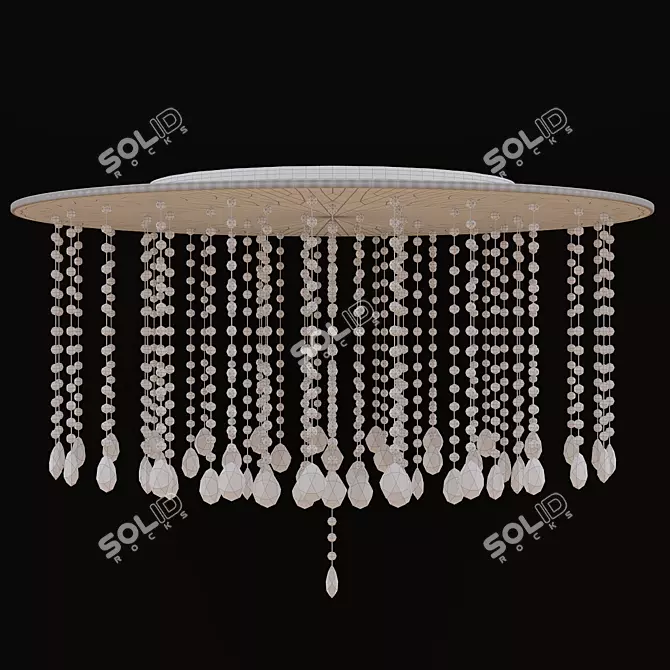 Elegant Crystal Chandelier 3D model image 2