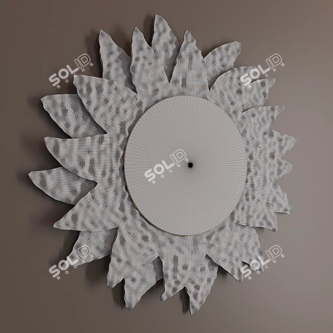 Sunburst Gold Mirror 3D model image 2