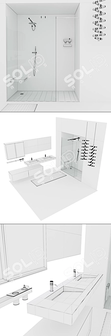 Luxury Bathroom Furniture Set: Planeta by Antonio Lupi 3D model image 3