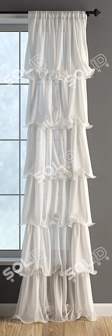 Multilayered Sheer Curtain / 17 3D model image 2