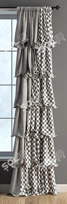 Multilayered Sheer Curtain / 17 3D model image 3