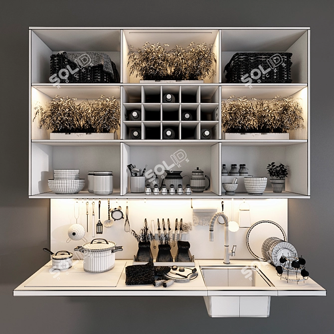 Kitchen Decor Kit 3D model image 3