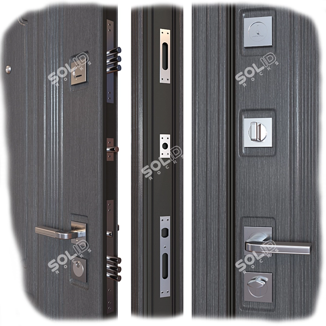 EnterDoor Madrid: Premium Metal Entry Door 3D model image 2