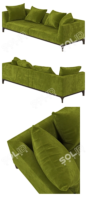 Italian Luxury: Gio Ceccotti Sofa 3D model image 2
