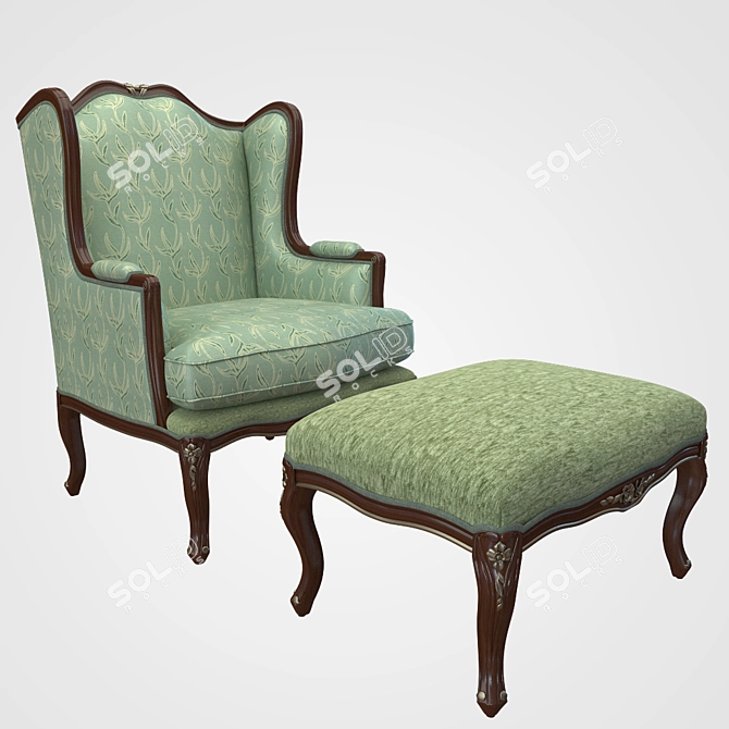 Elegant Enea Armchair by Seven Sedie 3D model image 1