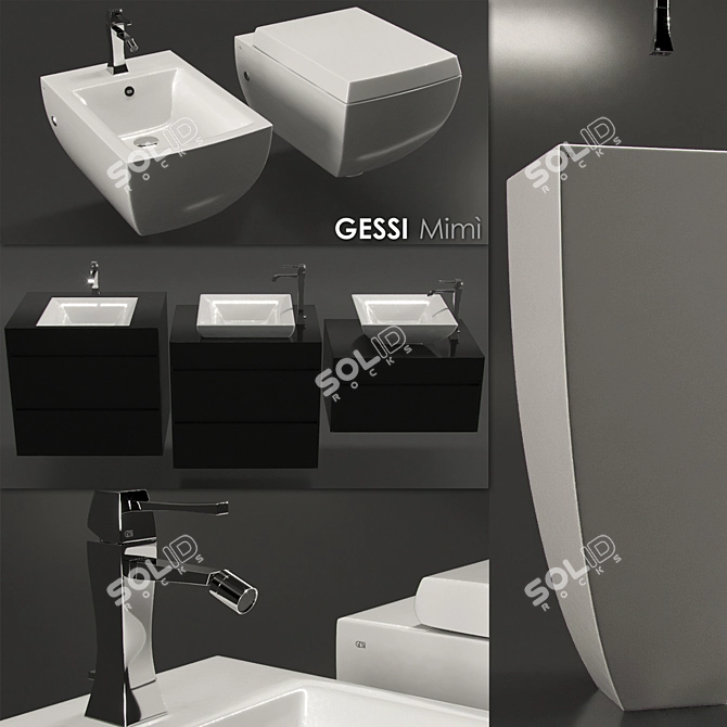 Gessi Mimì Set: Italian Elegance for Your Bathroom 3D model image 1