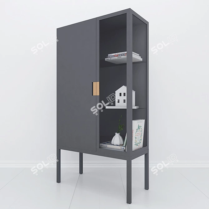 Sleek Frame Wardrobe 3D model image 2