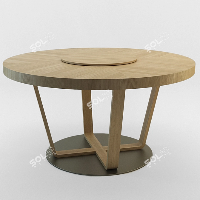 Elegant Ermione Dining Table 3D model image 1
