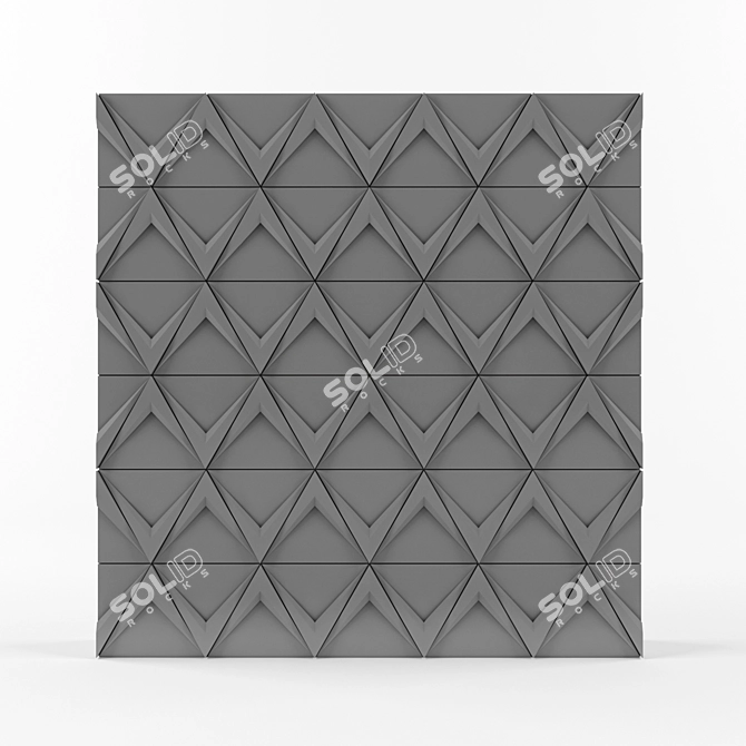 3D Wall Panel - Modern Home Decor 3D model image 1