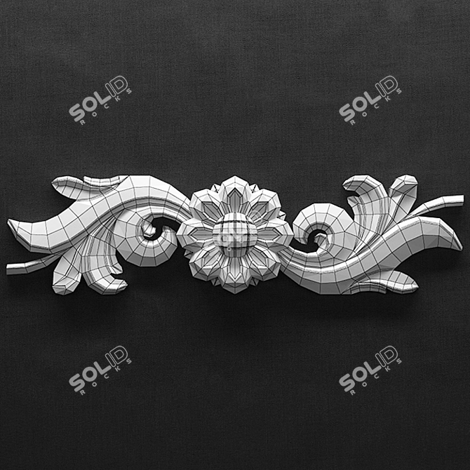 Sunflower Carved Decor - Kitchen Accent 3D model image 2